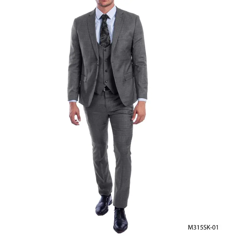Sean Alexander Men's 3 Piece Executive Suit with Unique Vest