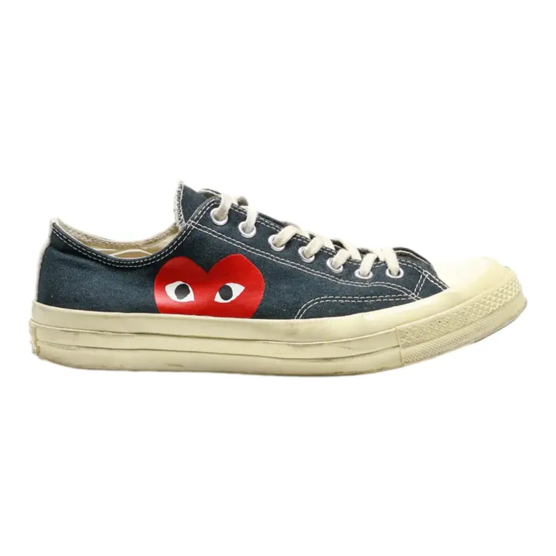 CONVERSE Chuck 70 2019 Comme Des Garcons Low Top Trainers Black Canvas Mens UK 10