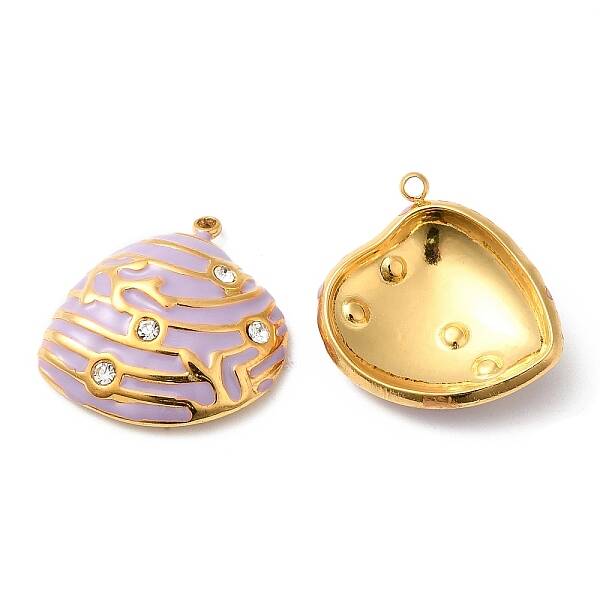 304 Stainless Steel Rhinestone Pendants