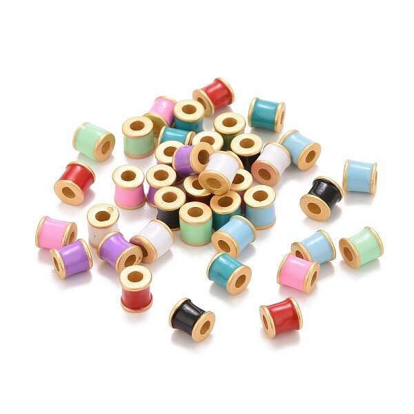 Rack Plating Brass Enamel Beads