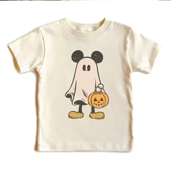 Mouse Spooky Toddler Shirt, Autumn Spooky Vibes BabySuit, Halloween Kids Shirt, Cartoon Halloween Shirt, Minnie Ghost Shirt