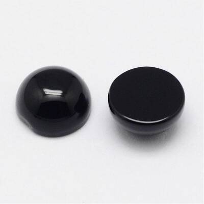 Natural Dyed & Heated Black Agate Cabochons