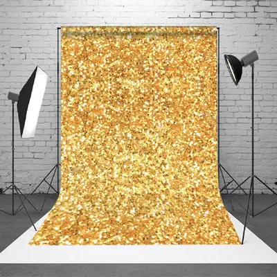 Aperturee Dense Bright Gold Dots Twinkling Photo Backdrop - Aperturee