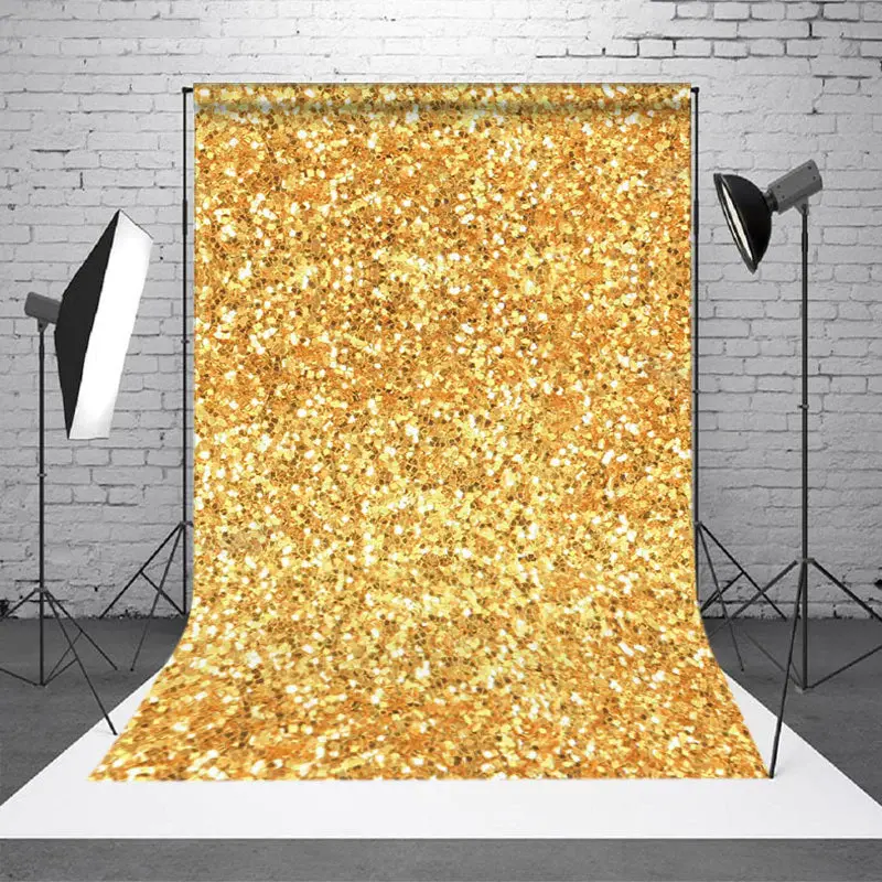 Aperturee Dense Bright Gold Dots Twinkling Photo Backdrop - Aperturee