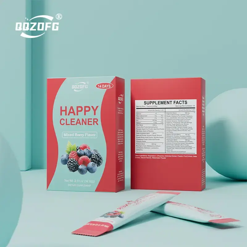 Happy Cleanse Superfood Powder-Supports Gut Health - Boosts Immunity Optimum/Probiotics/Digestive Enzymes/Moringa