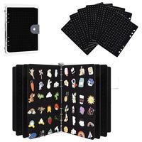 8 Pages Clear Felt Pin Display Book, Portable Pin Collection Storage Book, Embroidery Patch Pin Collector for Travel, Home, O...