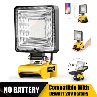 20v Max Led Work Light for Dewalt 20v Battery, Battery Not Included, 30W 3000LM Cordless Battery Lamp, Flood Light Flashlight...