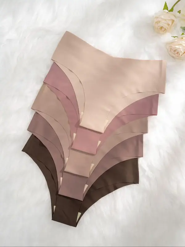 Women's Plain Seamless Knicker, Soft Breathable Elegant Comfortable Panty, Underwear for Women, Panties for Women, Women's Un...