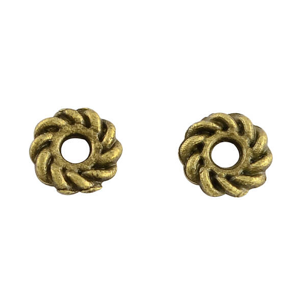 Tibetan Style Alloy Donut Spacer Beads