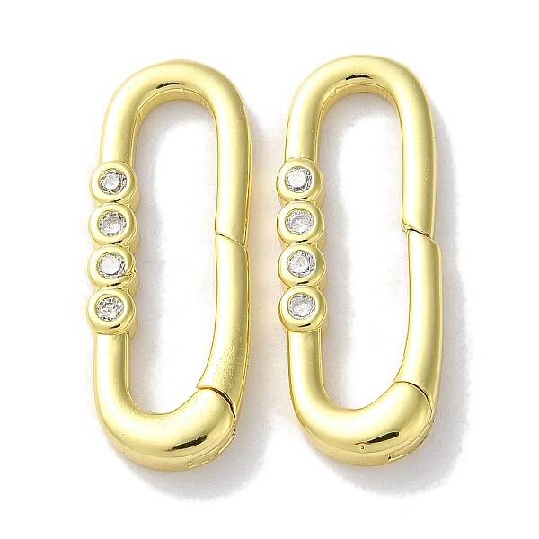 Rack Plated Brass Micro Pave Cubic Zirconia Clasps