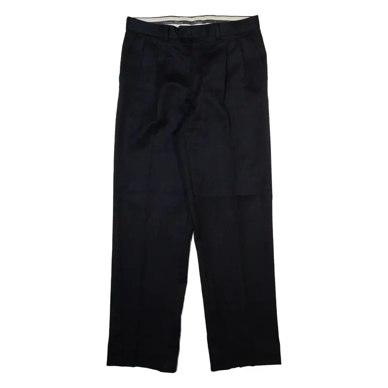 SARTORIA ITALIANA Mens Trousers Grey Regular Straight Wool W30 L30