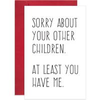Funny Fathers Day Card Gifts from Daughter Son, Sarcastic Father's Day Card  for Dad, Sorry About Your Other