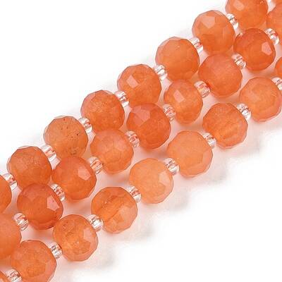 Natural Orange Aventurine Beads Strands