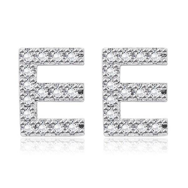 Brass Cubic Zirconia Stud Earrings