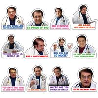 Dr. Nowzaradan Fridge Magnet, 12pcs/set Funny Doctor Pattern Magnet, Colorful Text Magnetic Accessories for Refrigerator & Ca...