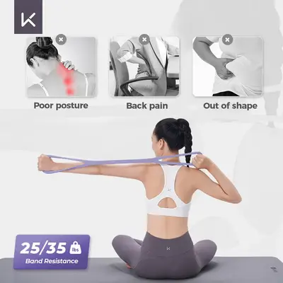 KEEP 8-Shaped Resistance Band, Elastic Band for Home Fitness, Stretch Leg Arm Strength Training Band, Exercise Equipment for ...