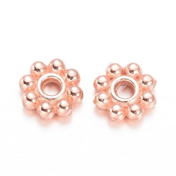 Alloy Daisy Spacer Beads