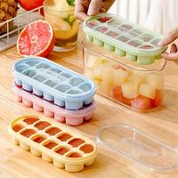 Silicone Ice Cube Tray with Lid, 2 Counts Large Capacity Food-grade Ice Mold for Freezer, Easy Release Flexible Ice Cube Stor...