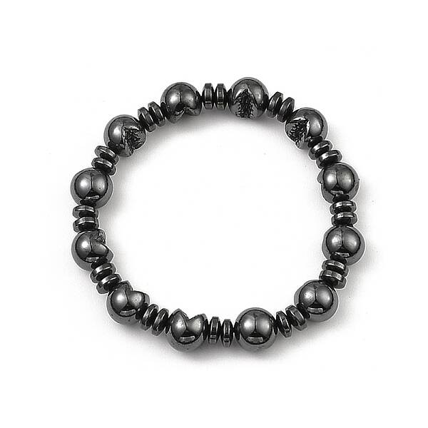 Synthetic Non-Magnetic Hematite Beaded Bracelets