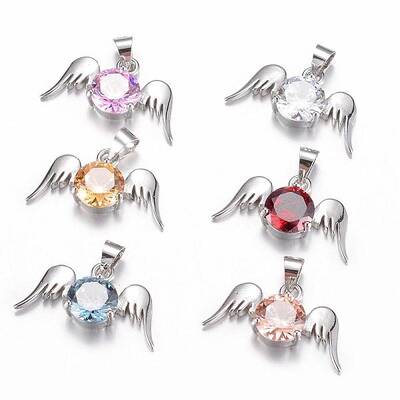 Brass Cubic Zirconia Pendant