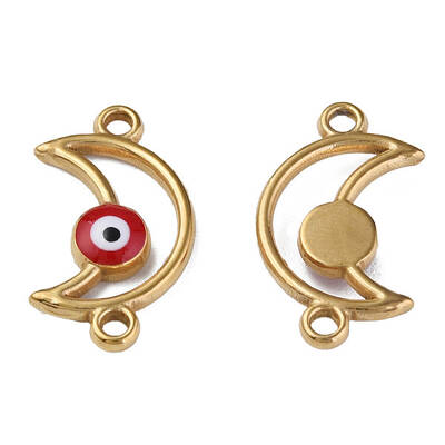 304 Stainless Steel Enamel Connector Charms