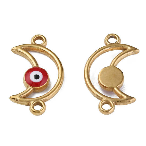 304 Stainless Steel Enamel Connector Charms