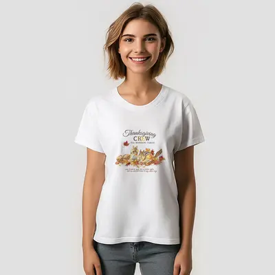 Thanksgiving Crew Cute Family Reunion T-Shirt