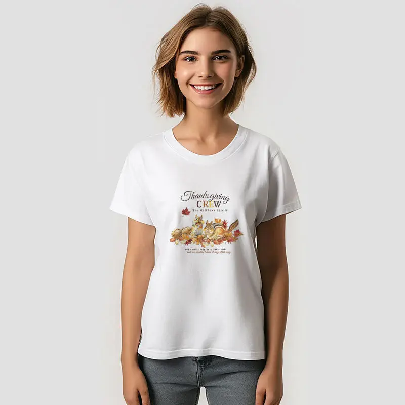 Thanksgiving Crew Cute Family Reunion T-Shirt