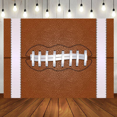 Rugby Football Brown Sports Boy Birthday Backdrop - Aperturee