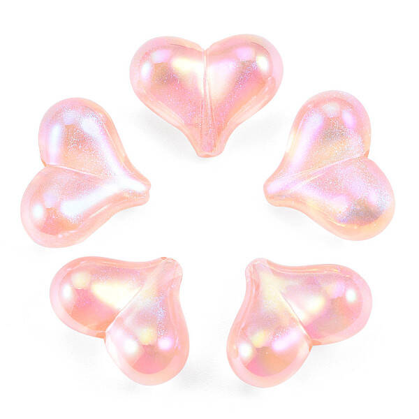 UV Plating Rainbow Iridescent Acrylic Beads
