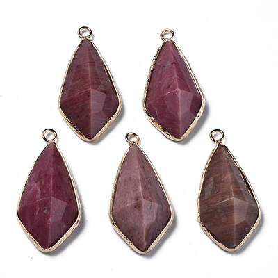 Natural Rhodonite Charms