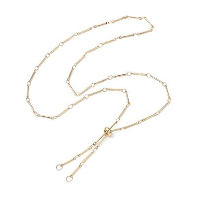 Brass Bar Link Chain Necklace Making