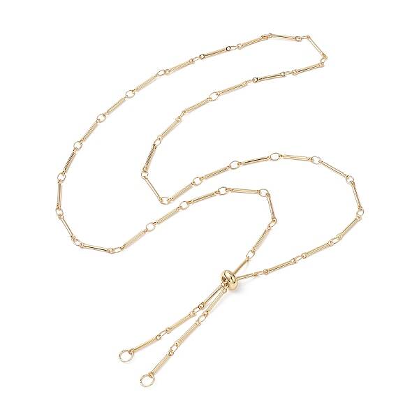 Brass Bar Link Chain Necklace Making