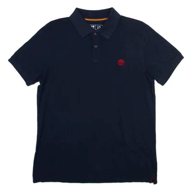 TIMBERLAND Slim Fit Mens Polo Shirt Blue L