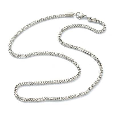 Non-Tarnish 304 Stainless Steel Wheat Chain Necklaces