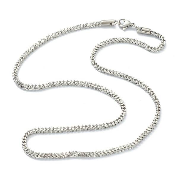 Non-Tarnish 304 Stainless Steel Wheat Chain Necklaces