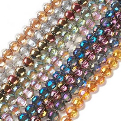 Transparent Electroplate Glass Bead Strands