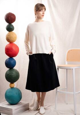 Skirt 3-acc- Coulisse Vel04 40-Nero-Navy | Color: 40 NERO NAVY | Size: 2-M