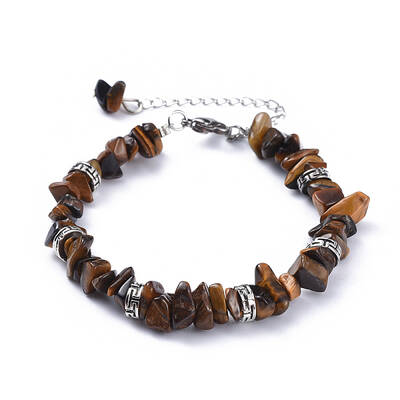 Natural Tiger Eye Chip Bracelets