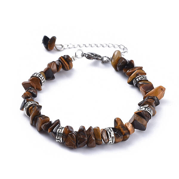 Natural Tiger Eye Chip Bracelets