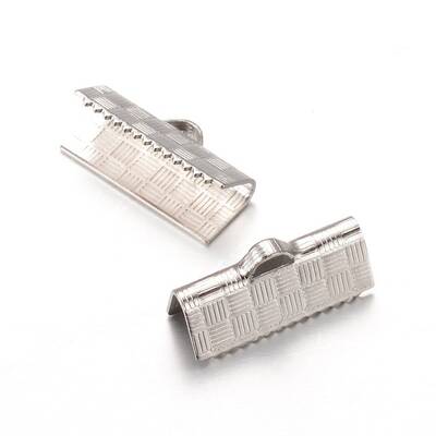 304 Stainless Steel Ribbon Crimp Ends