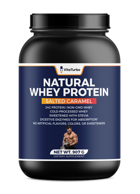 Natural Whey Protein (Salted Caramel) - 907 Grams