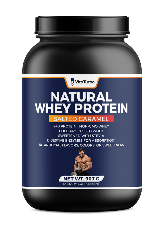 Natural Whey Protein (Salted Caramel) - 907 Grams