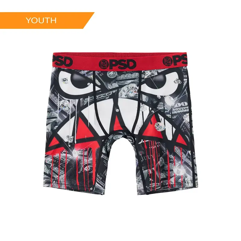 PSD Youth Boy's WF Money Shreds Boxer Brief - Soft, Breathable and Comfortable Stretch Underwear