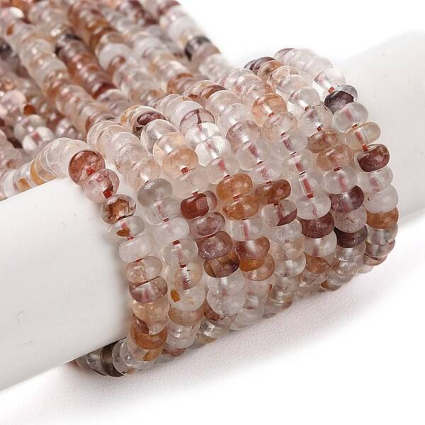 Natural Red Hematoid Quartz/Ferruginous Quartz Beads Strands