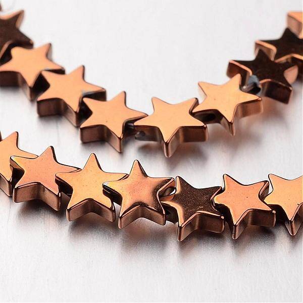 Electroplate Non-magnetic Synthetic Hematite Bead Strands