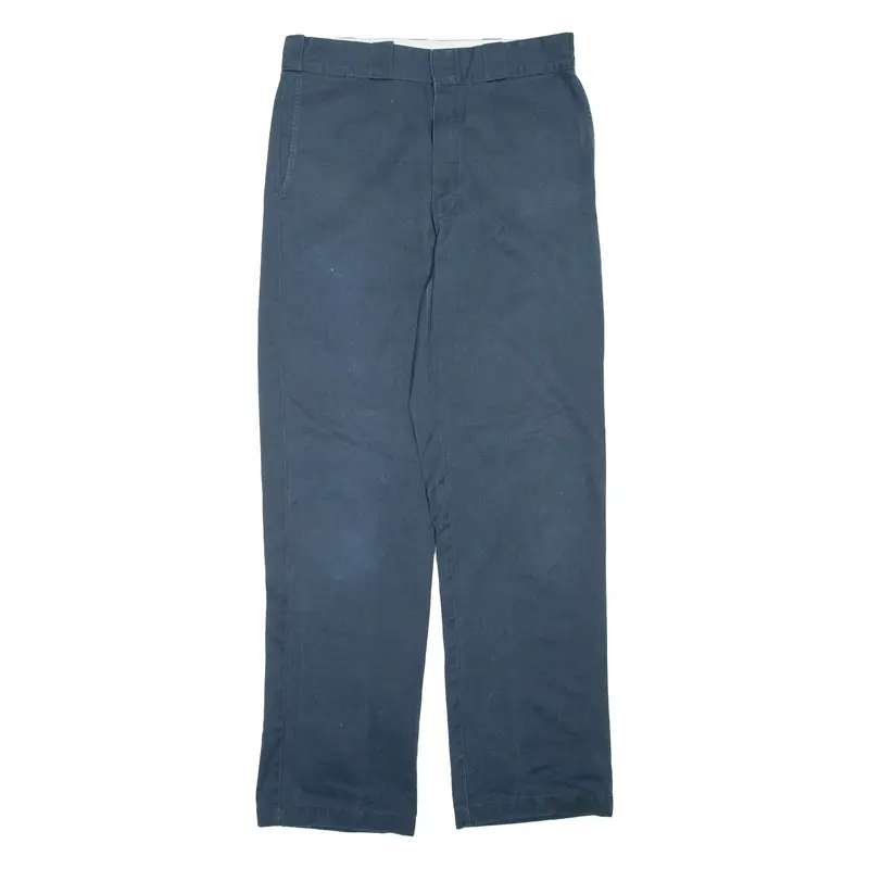 DICKIES Mens Trousers Blue Regular Straight W32 L31