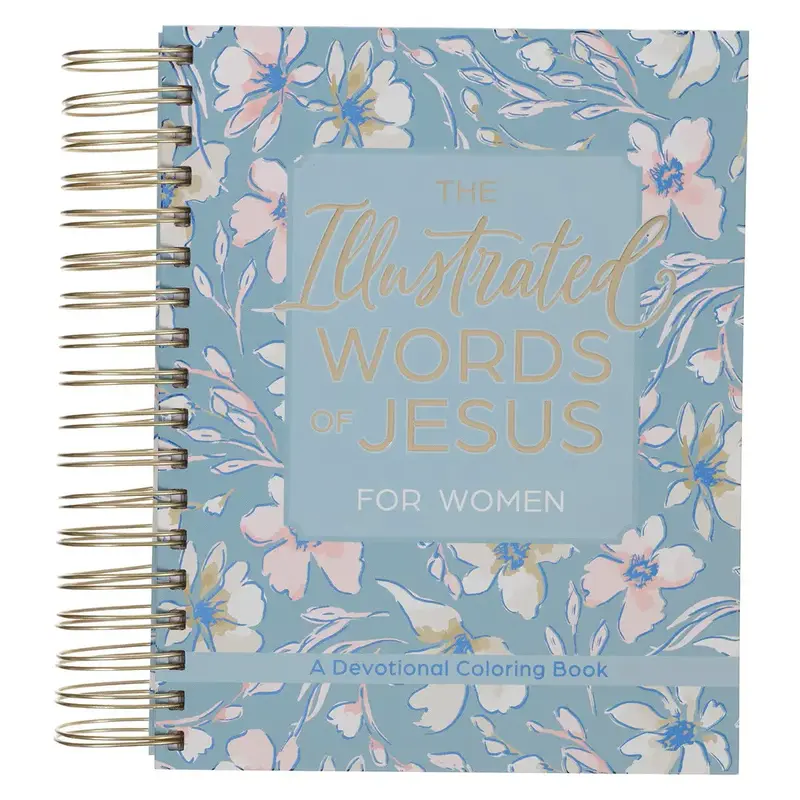 The Illustrated Words of Jesus for Women Wirebound Coloring Devotional by Carolyn Larsen