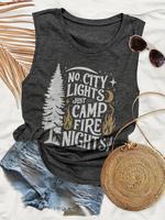 Women's Letter Print Round Neck Tank Top, Casual Sleeveless Crew Neck Top for All Seasons, Ladies Clothes for Daily Wear, Soc...