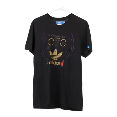 Adidas T-Shirt - Medium Black Cotton